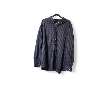 Duluth Trading Co Mens Long Sleeve Magnetic Closure Shirt Plaid Relaxed Fit 2XL
